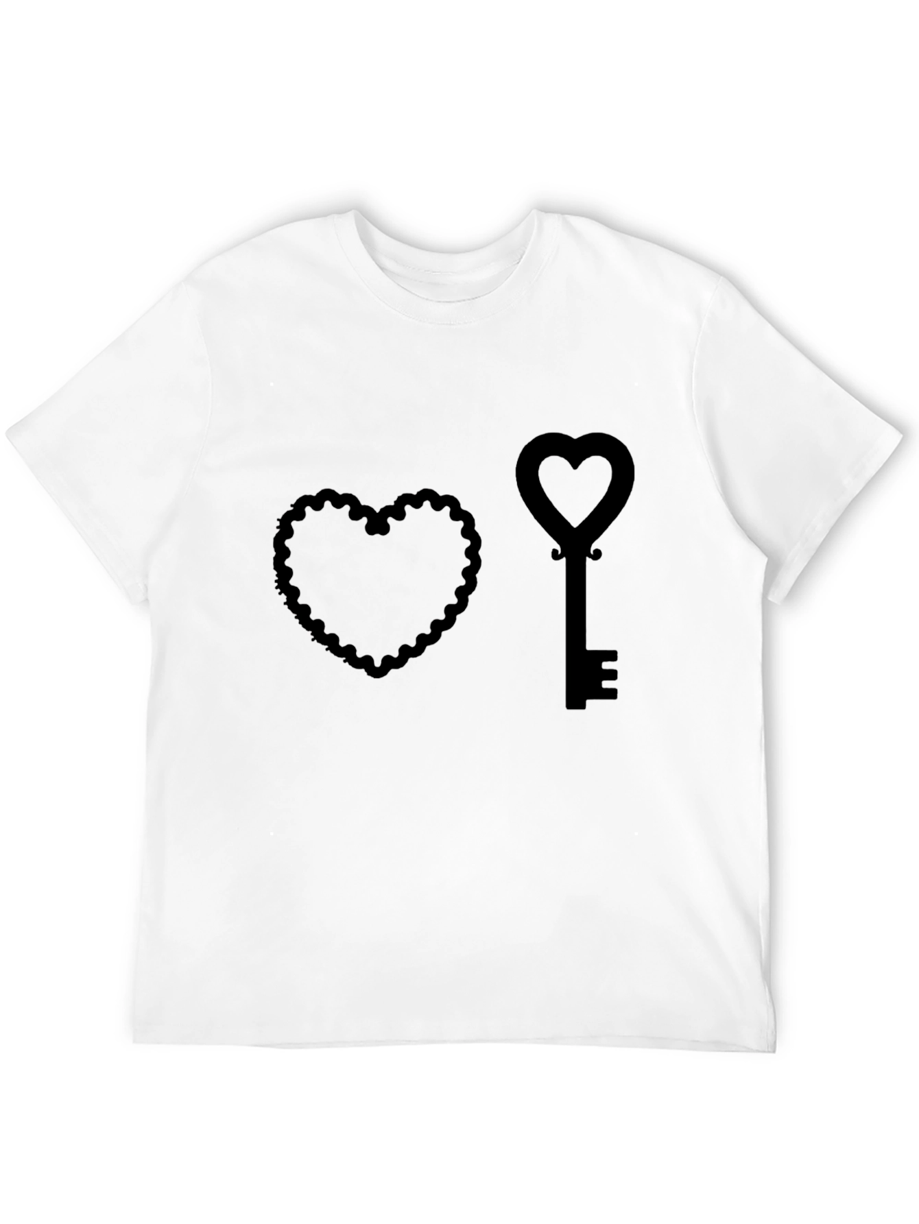 Heart & Key Graphic Tee - Unlock Your Style