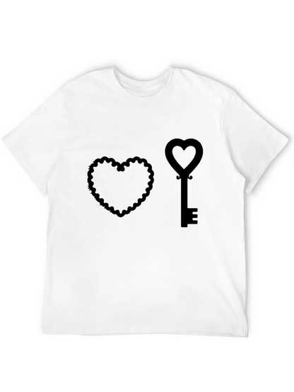 Heart & Key Graphic Tee - Unlock Your Style