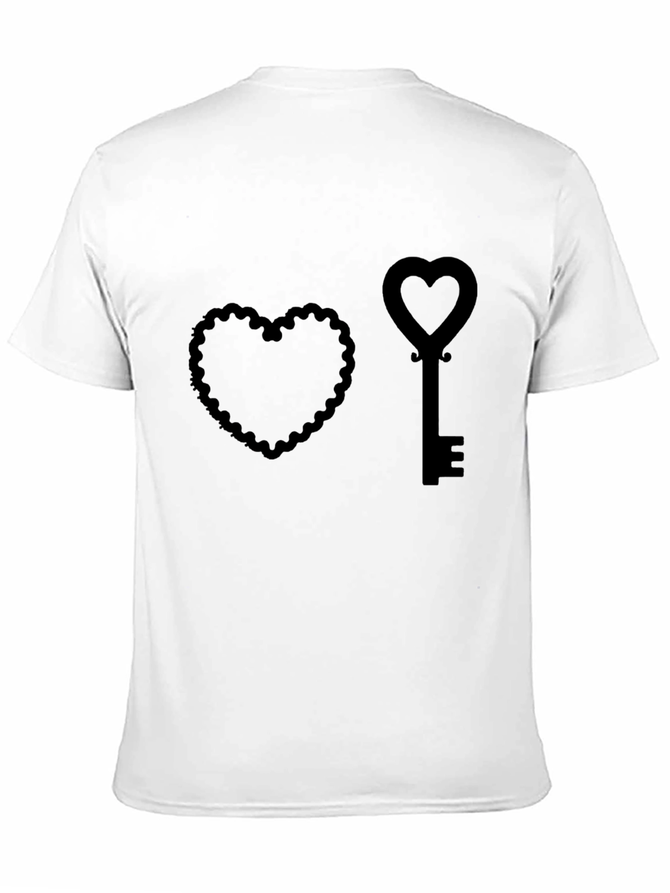 Heart & Key Graphic Tee - Unlock Your Style