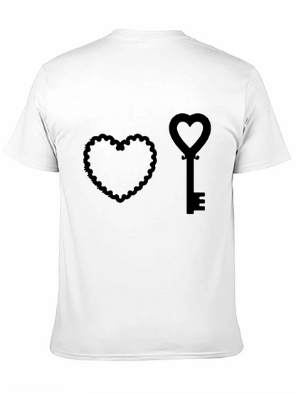 Heart & Key Graphic Tee - Unlock Your Style