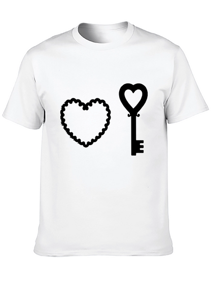 Heart & Key Graphic Tee - Unlock Your Style