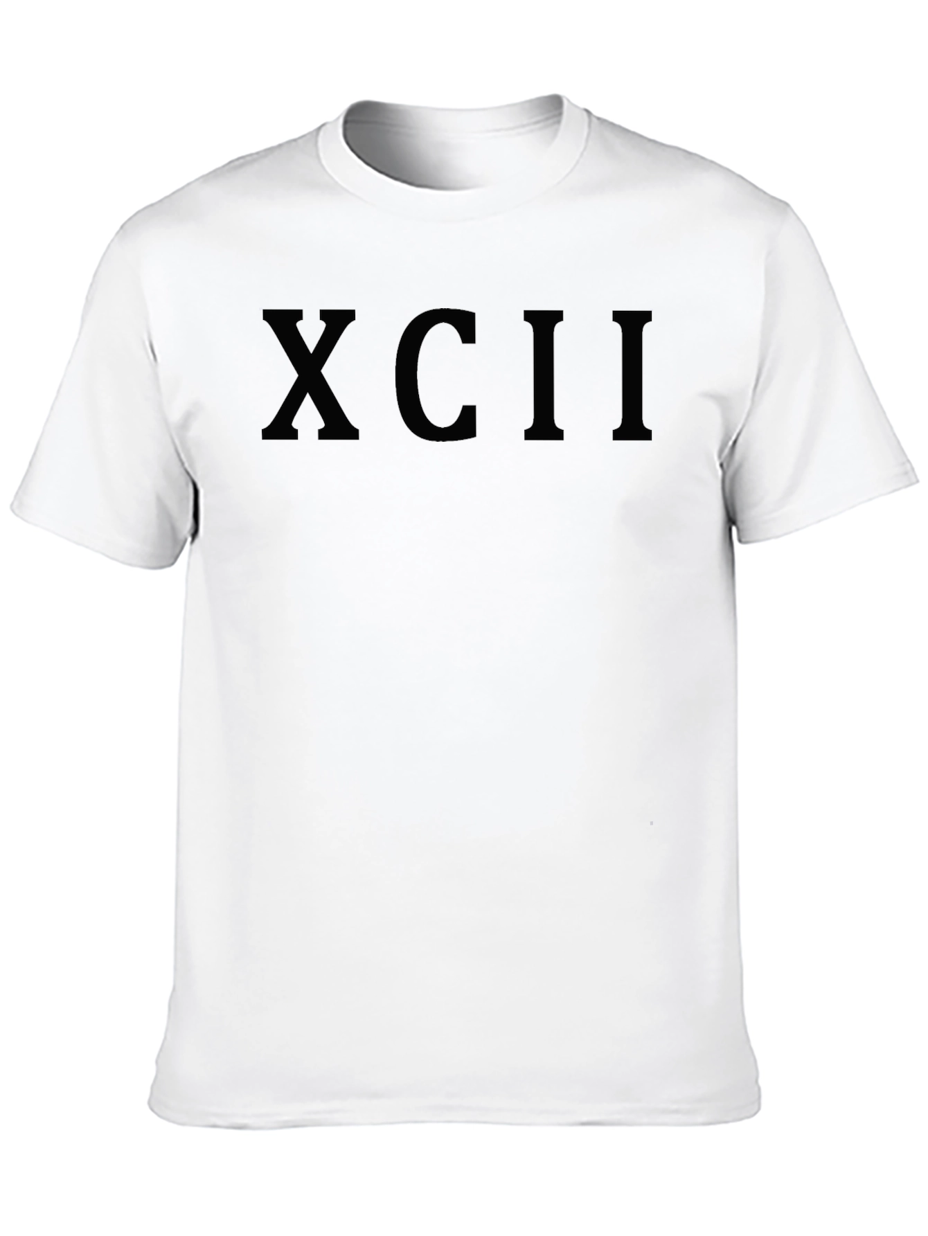 XCII Roman Numeral T-Shirt - Classic Black Tee