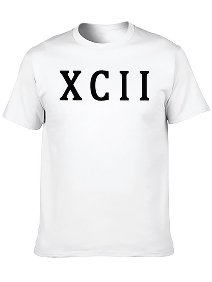 XCII Roman Numeral T-Shirt - Classic Black Tee