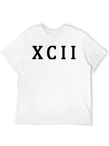 XCII Roman Numeral T-Shirt - Classic Black Tee