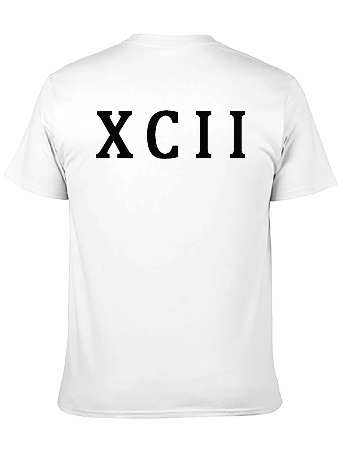 XCII Roman Numeral T-Shirt - Classic Black Tee