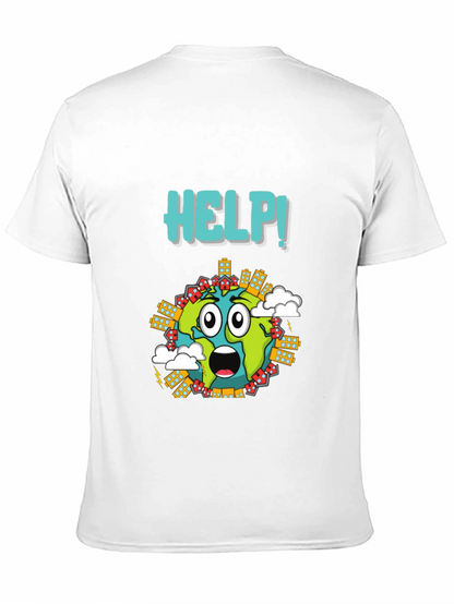 Distressed Earth Graphic T-Shirt - Save the Planet Tee