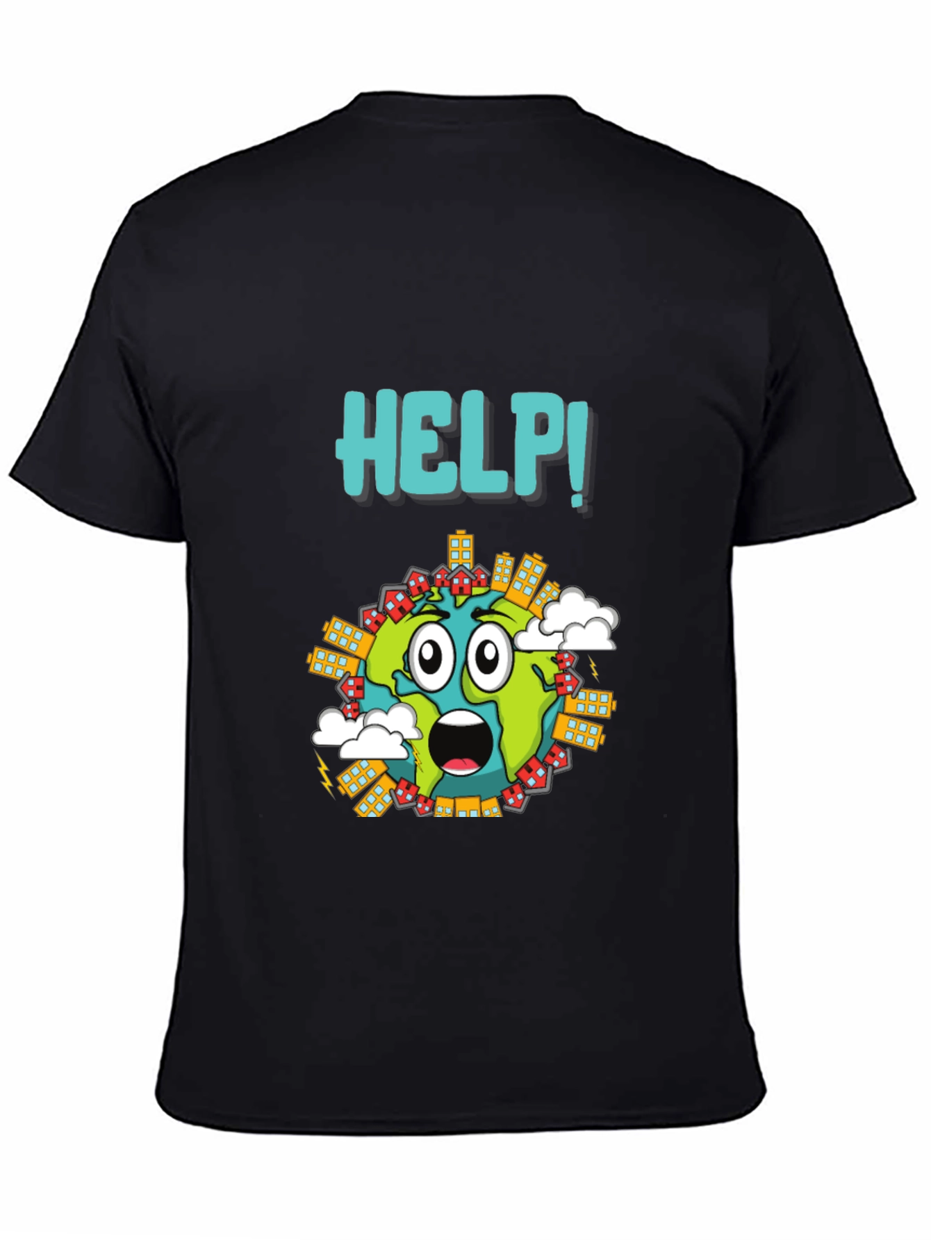 Distressed Earth Graphic T-Shirt - Save the Planet Tee