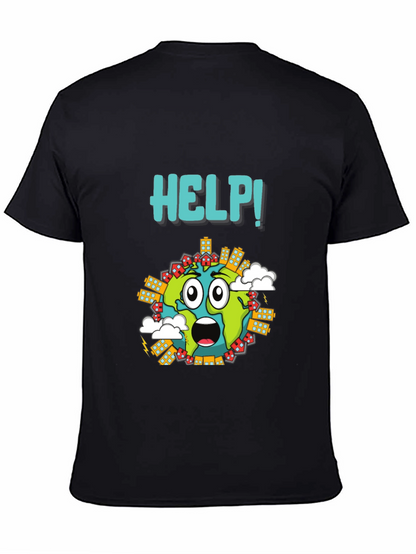 Distressed Earth Graphic T-Shirt - Save the Planet Tee