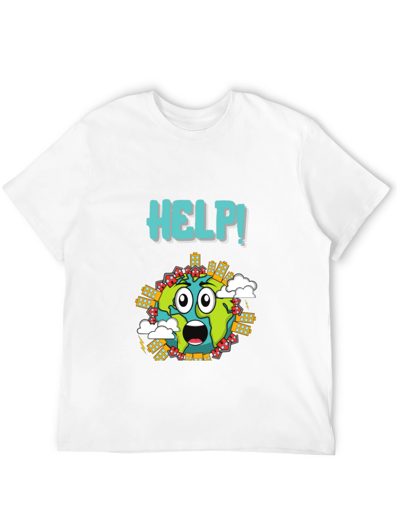 Distressed Earth Graphic T-Shirt - Save the Planet Tee