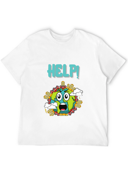 Distressed Earth Graphic T-Shirt - Save the Planet Tee