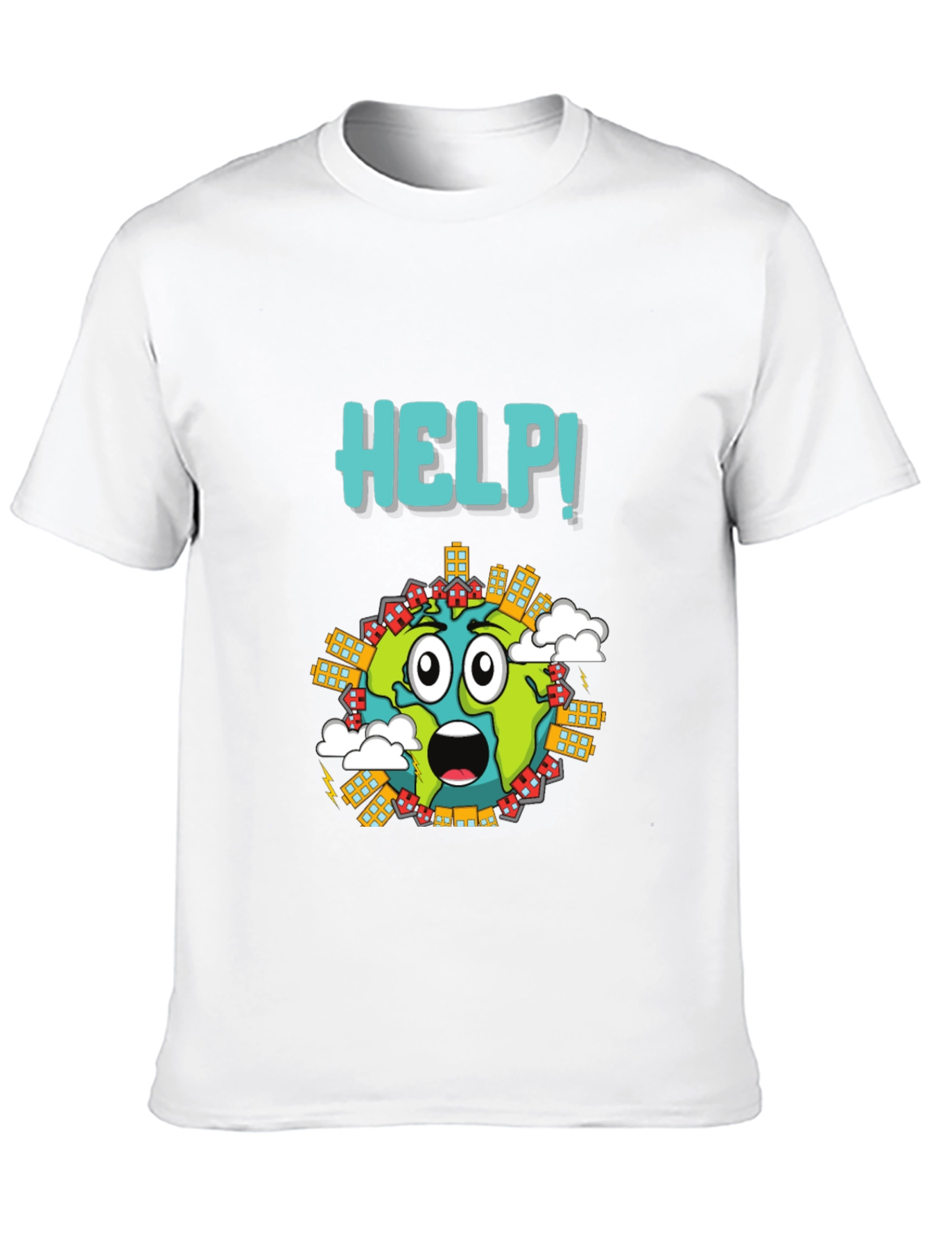 Distressed Earth Graphic T-Shirt - Save the Planet Tee