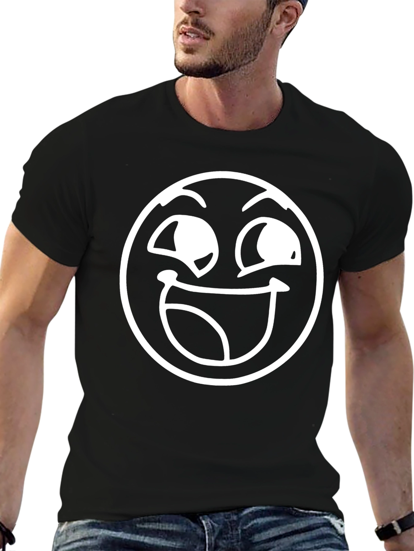 Funny Face Graphic Tee - Black