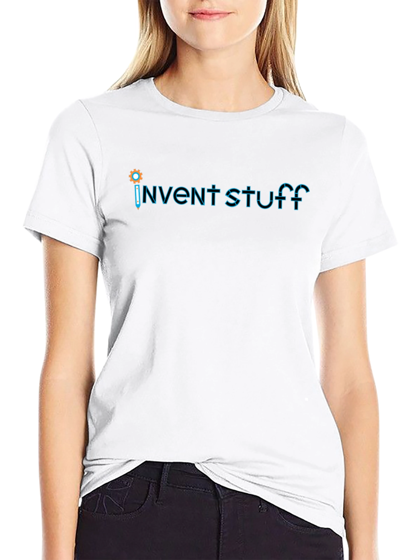Invent Stuff Graphic T-Shirt - Creative Black Tee