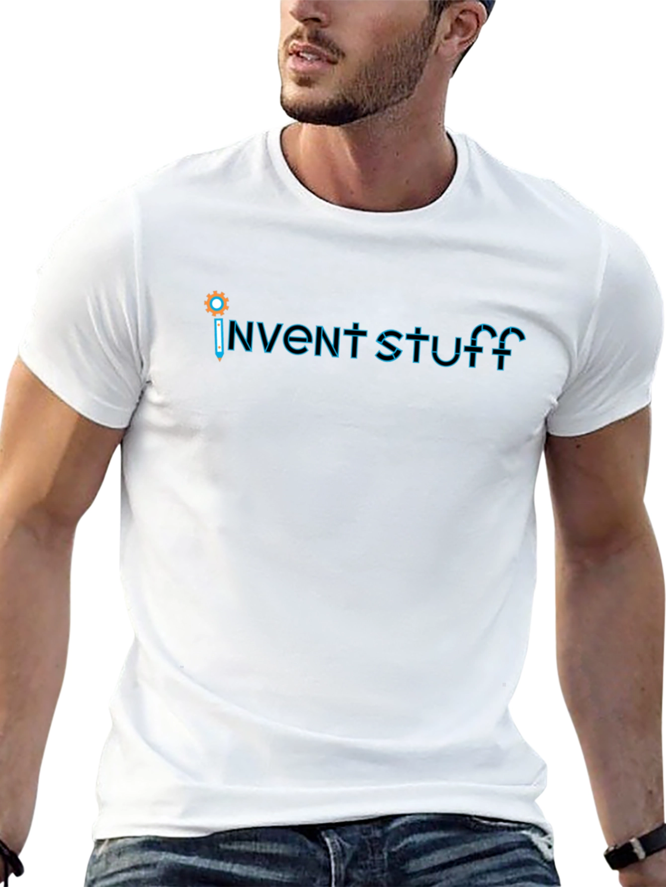 Invent Stuff Graphic T-Shirt - Creative Black Tee