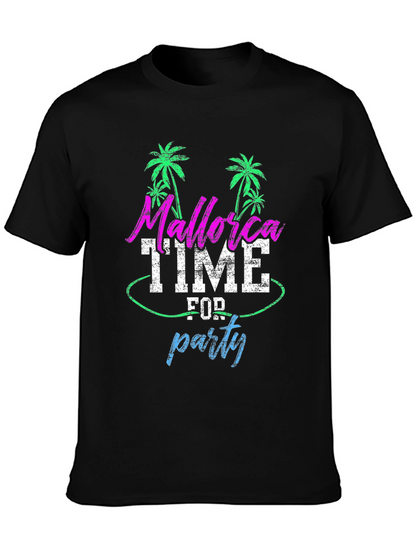Mallorca Party Time Mens Black T-Shirt
