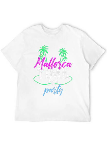 Mallorca Party Time Mens Black T-Shirt
