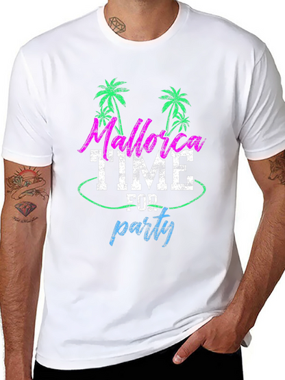 Mallorca Party Time Mens Black T-Shirt