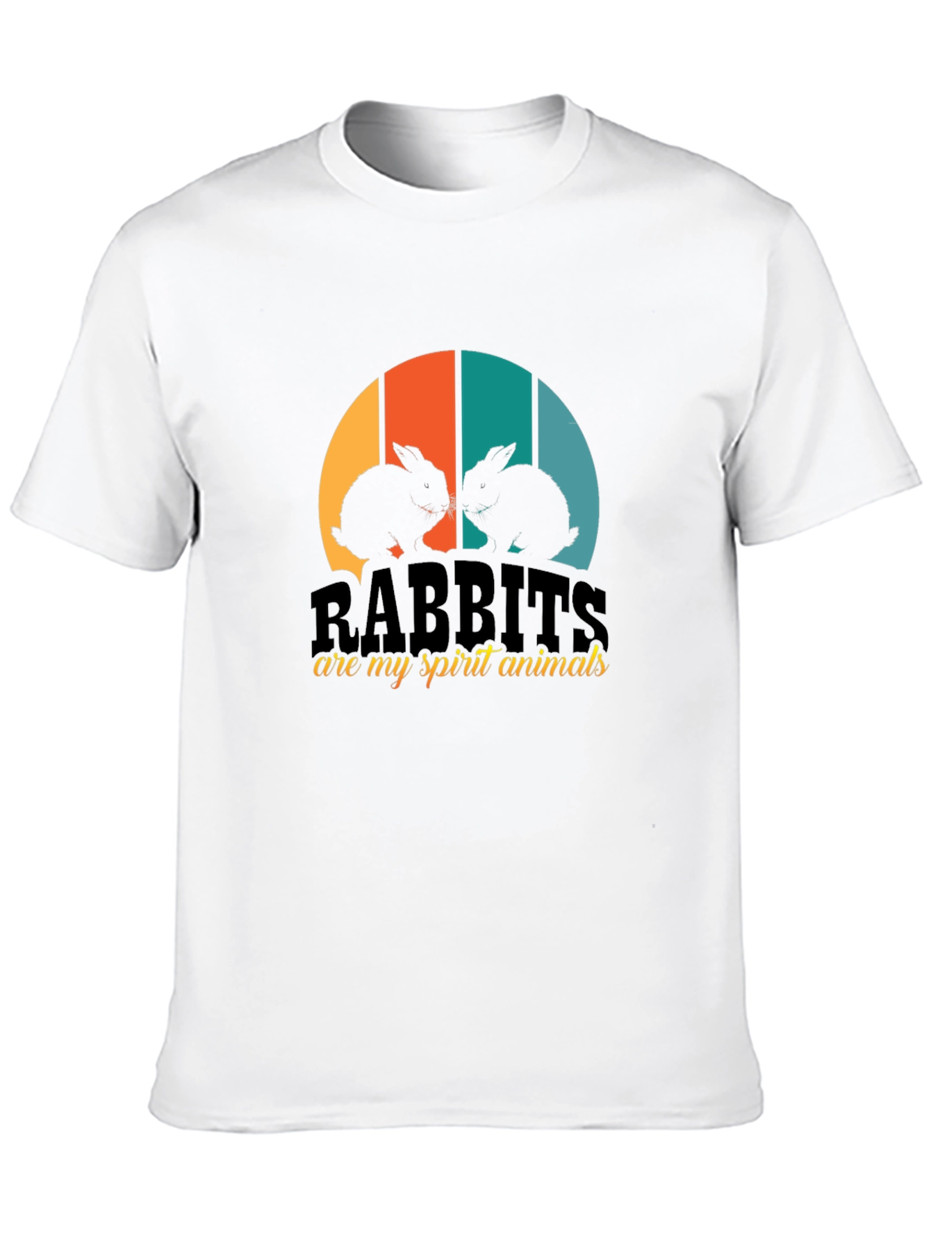 Rabbits Are My Spirit Animals Black T-Shirt