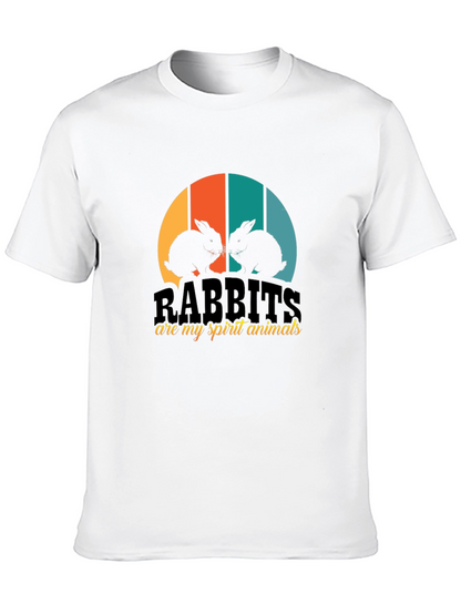 Rabbits Are My Spirit Animals Black T-Shirt