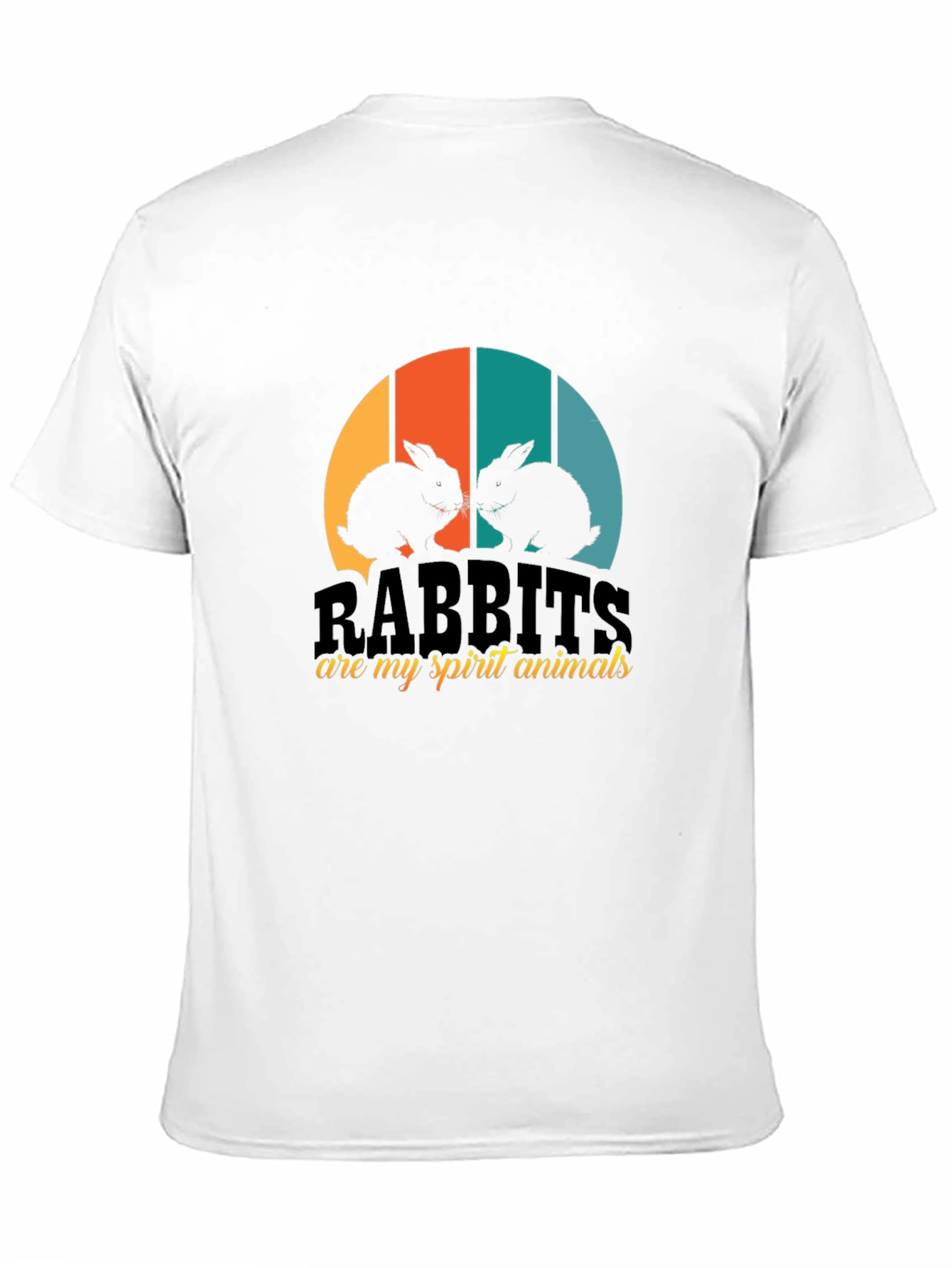 Rabbits Are My Spirit Animals Black T-Shirt