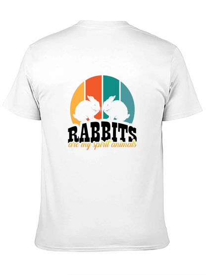 Rabbits Are My Spirit Animals Black T-Shirt