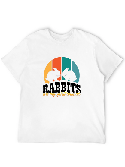 Rabbits Are My Spirit Animals Black T-Shirt