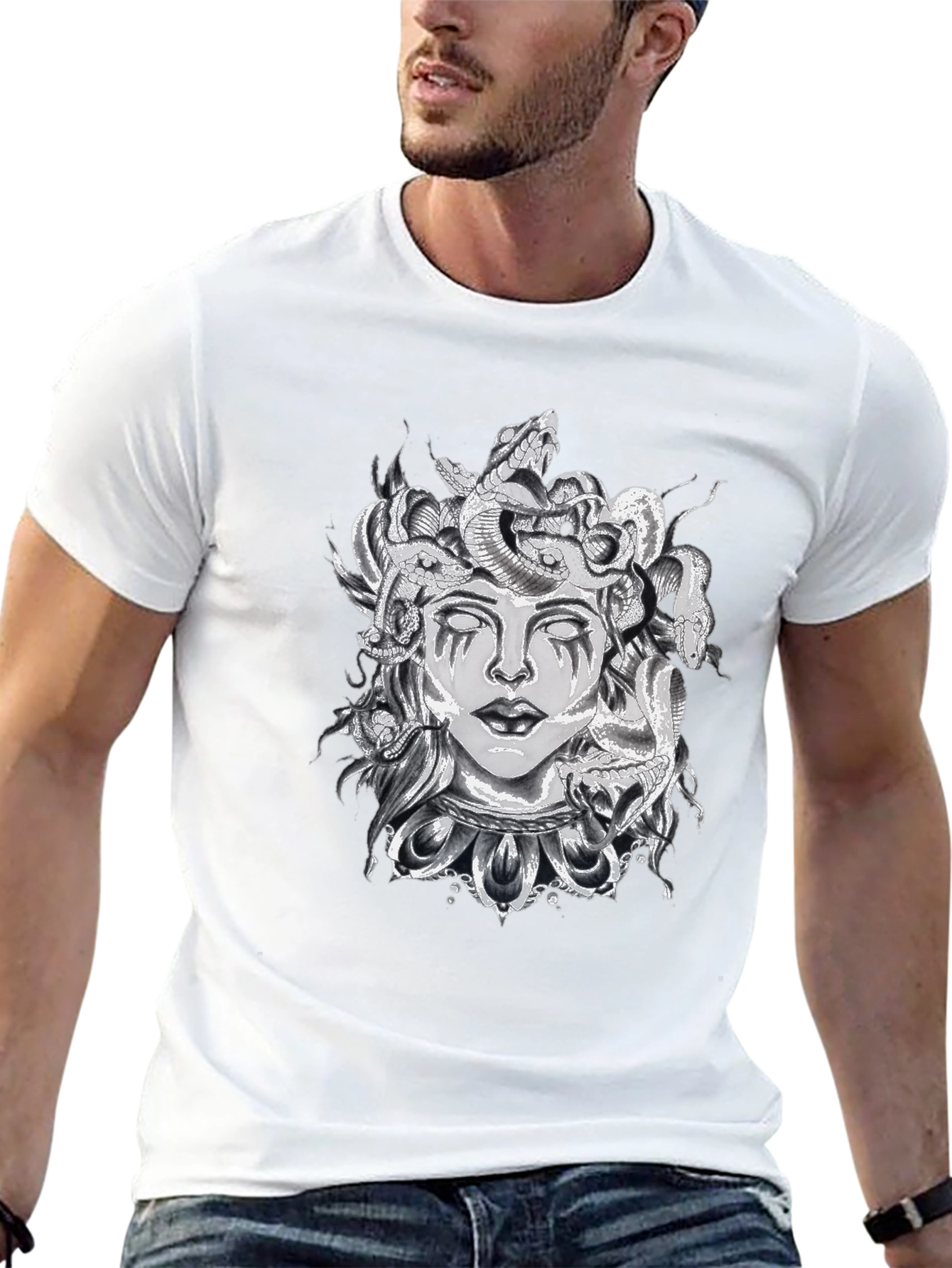 Medusa Graphic Black T-Shirt