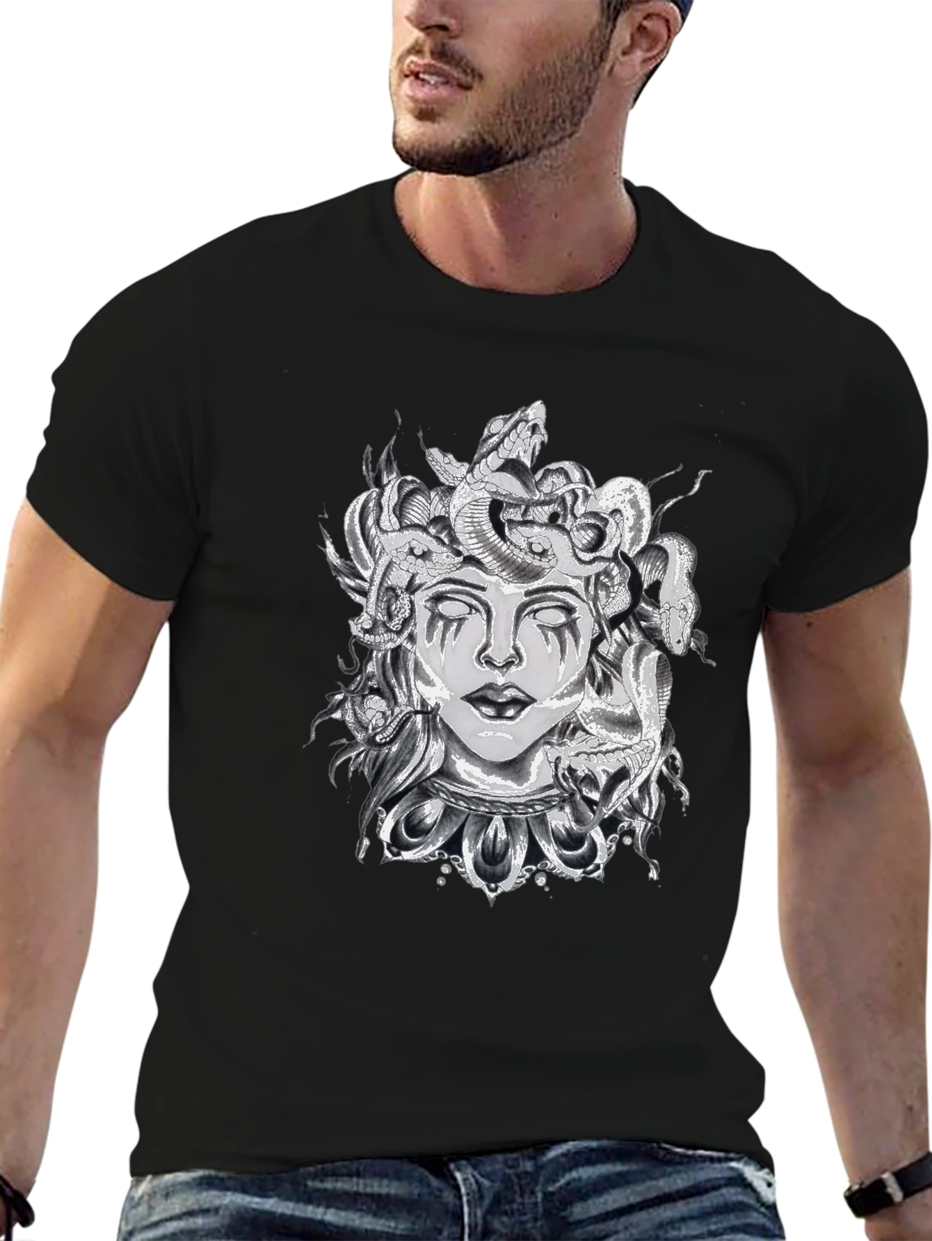Medusa Graphic Black T-Shirt