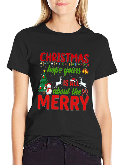 Festive Christmas Hope Yours Merry Graphic Tee