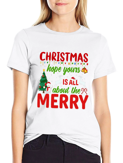 Festive Christmas Hope Yours Merry Graphic Tee
