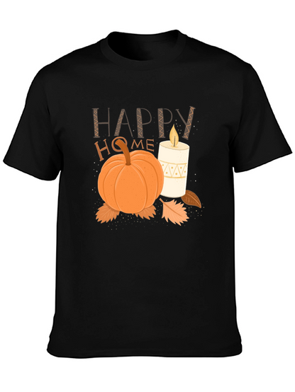 Happy Home Fall Graphic Tee - Cozy Autumn Vibes