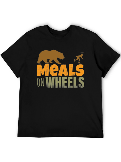 Meals on Wheels Bear Humor Graphic T-Shirt