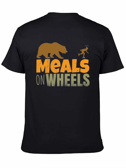 Meals on Wheels Bear Humor Graphic T-Shirt