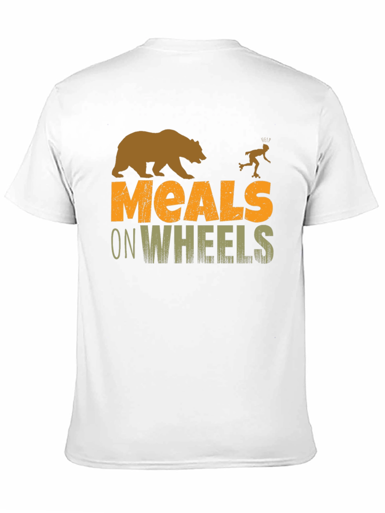 Meals on Wheels Bear Humor Graphic T-Shirt