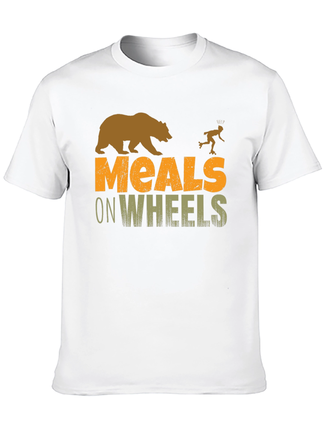 Meals on Wheels Bear Humor Graphic T-Shirt