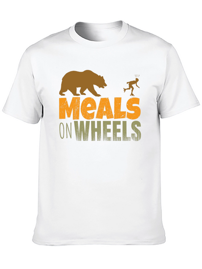 Meals on Wheels Bear Humor Graphic T-Shirt