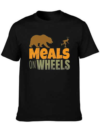 Meals on Wheels Bear Humor Graphic T-Shirt