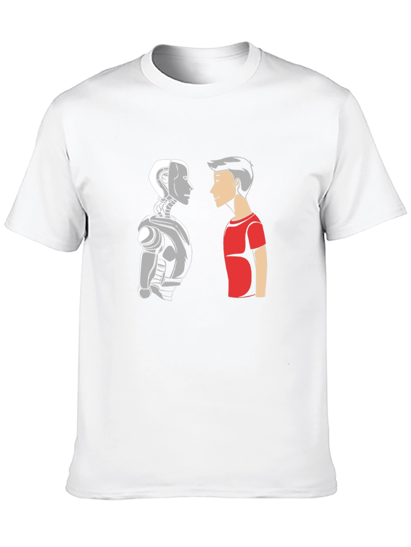 Robot vs Human Graphic T-Shirt