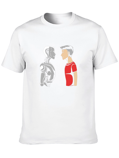 Robot vs Human Graphic T-Shirt