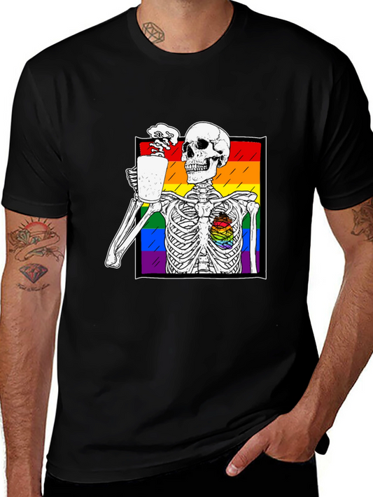 Rainbow Skeleton Coffee T-Shirt