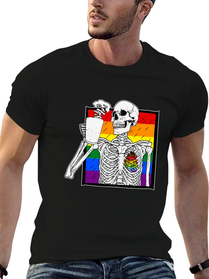 Rainbow Skeleton Coffee T-Shirt