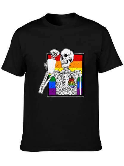 Rainbow Skeleton Coffee T-Shirt