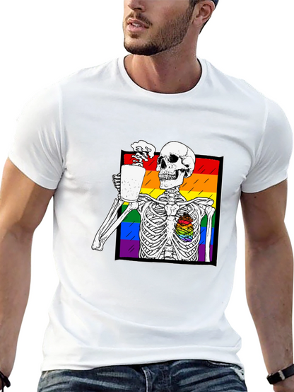 Rainbow Skeleton Coffee T-Shirt