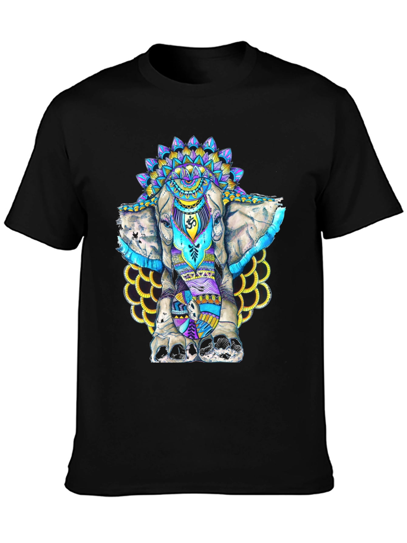 Elephant Mandala Graphic T-Shirt - Spiritual Style
