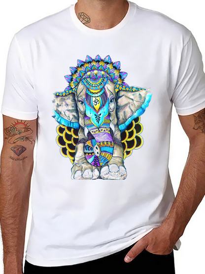 Elephant Mandala Graphic T-Shirt - Spiritual Style