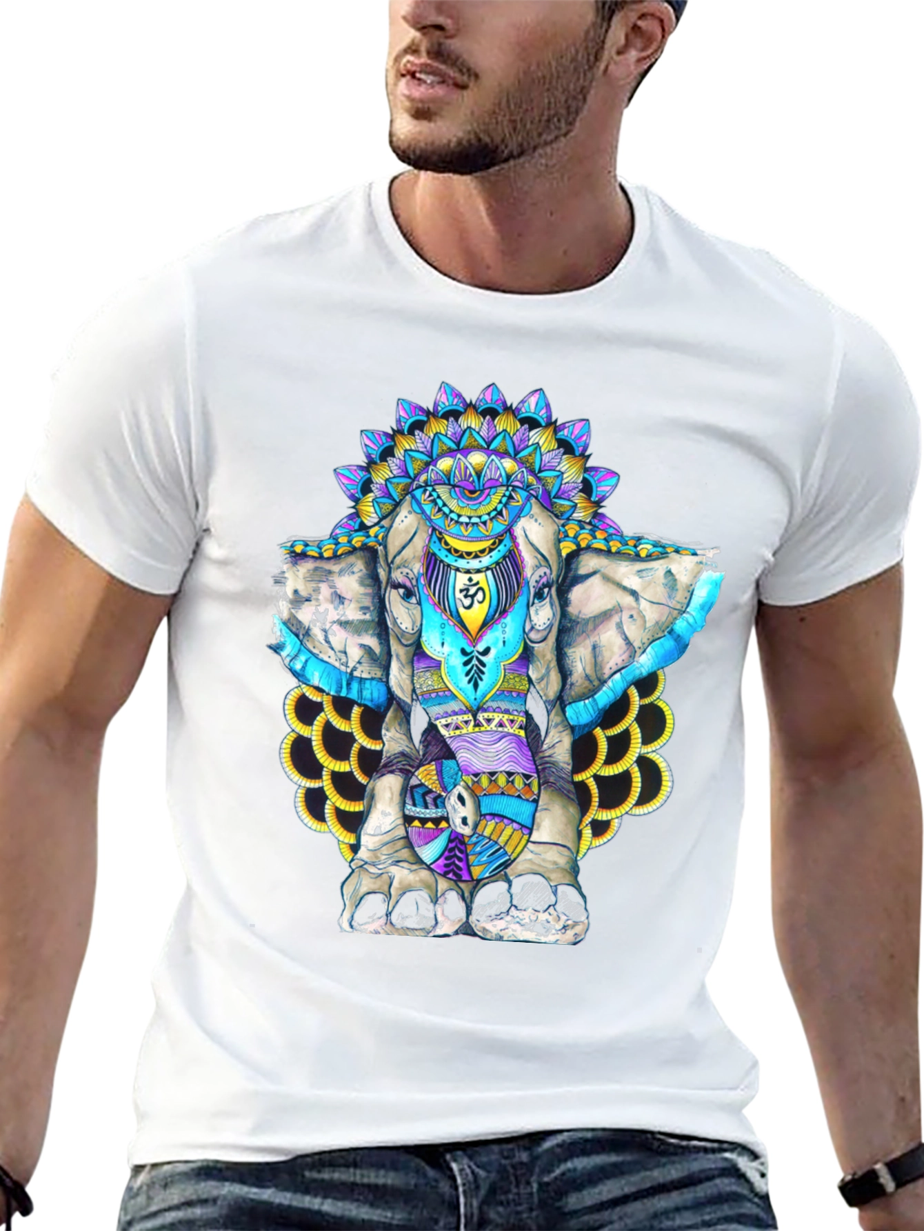 Elephant Mandala Graphic T-Shirt - Spiritual Style