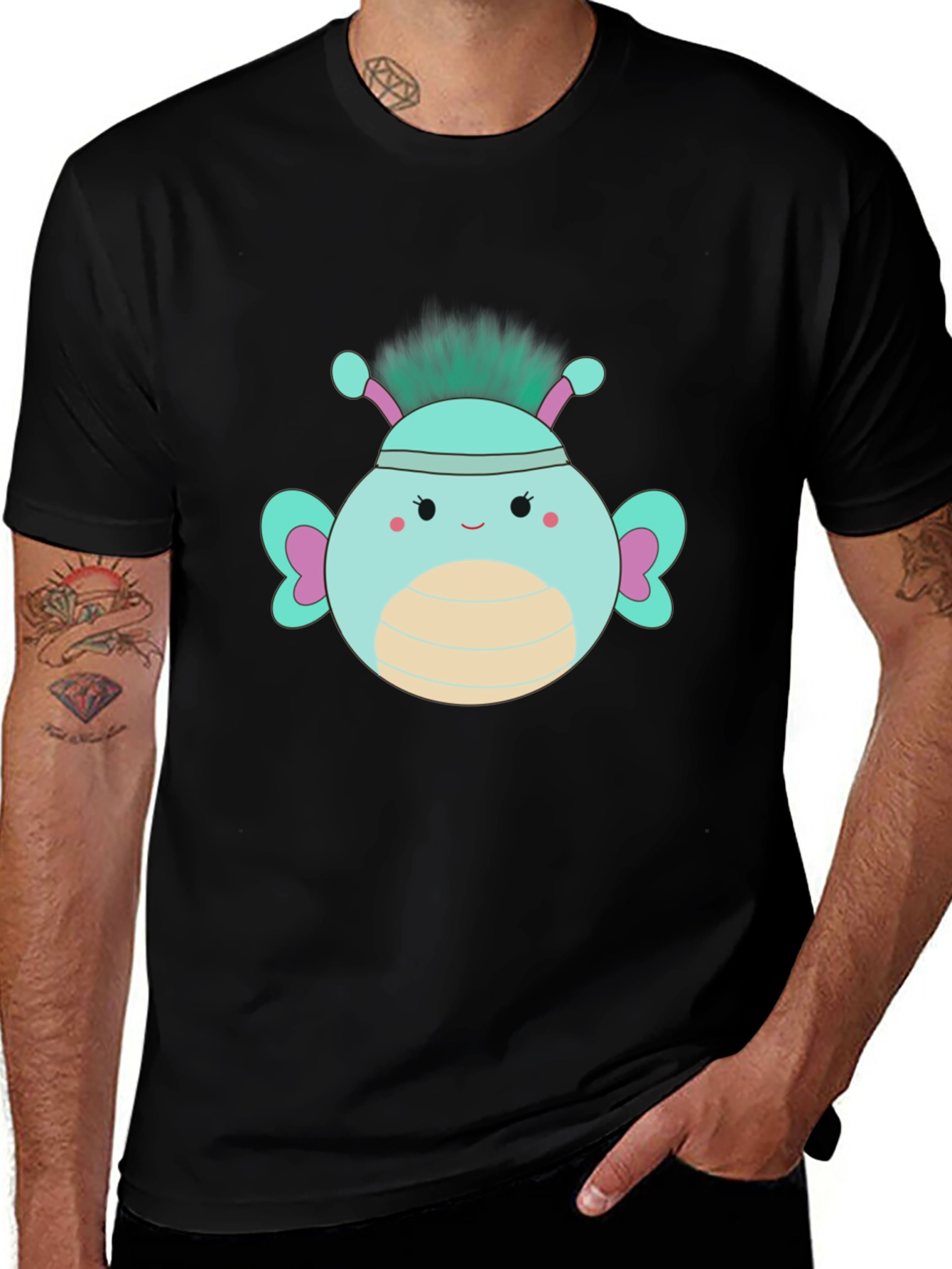 Cute Cartoon Bug Graphic T-Shirt