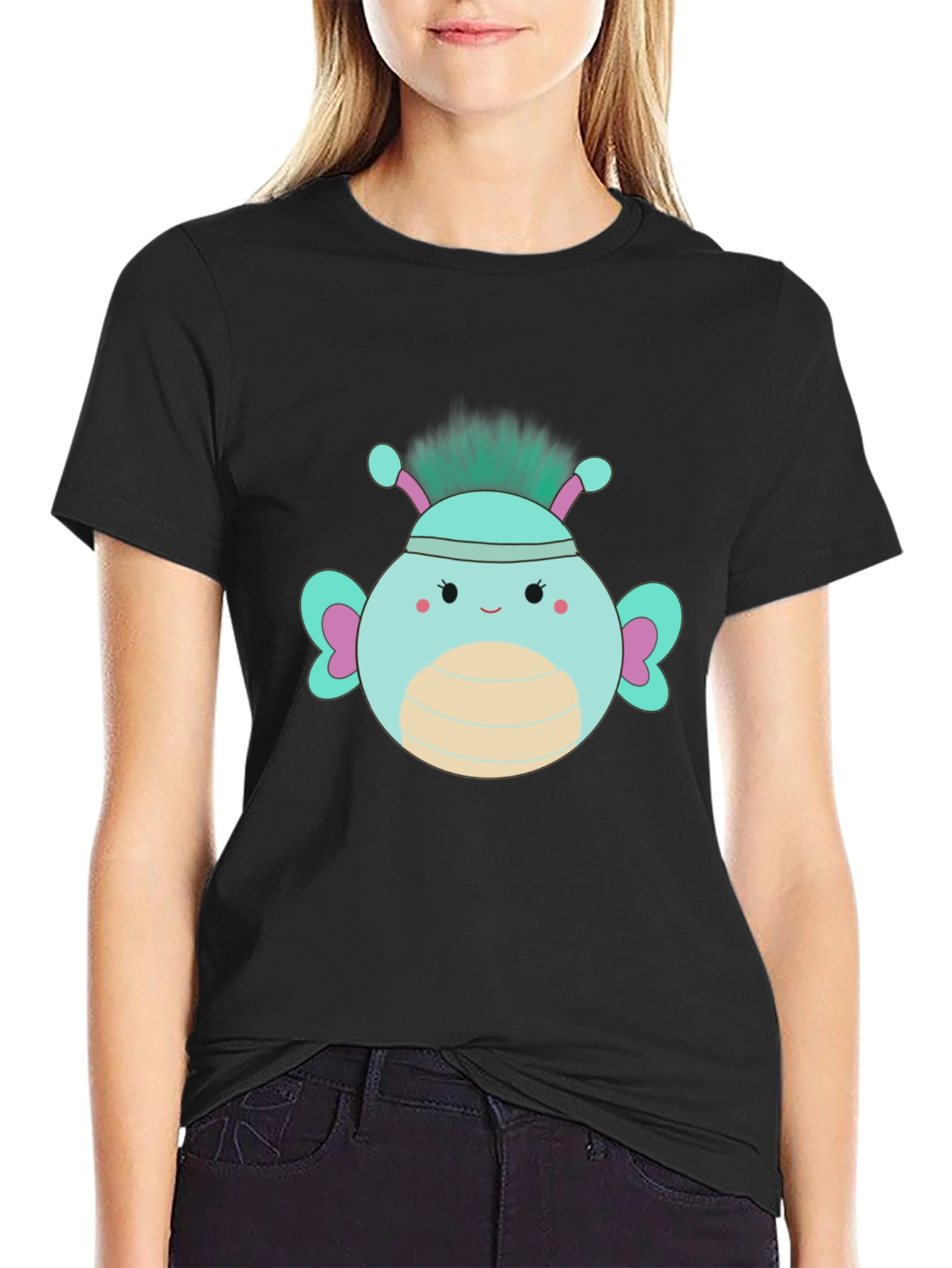 Cute Cartoon Bug Graphic T-Shirt