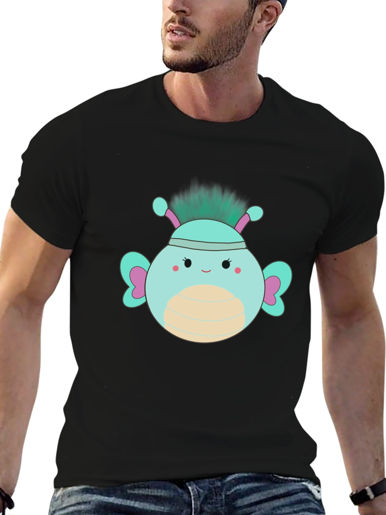 Cute Cartoon Bug Graphic T-Shirt