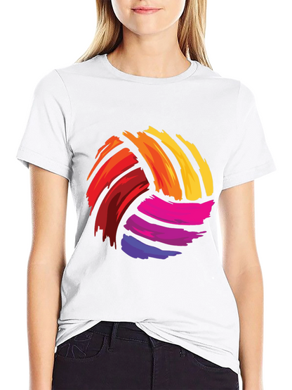 Colorful Volleyball Graphic Tee